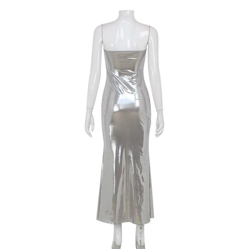 Rochie de Seară Sexy Fără Bretele Modă Haute Couture Ethos Culoare Solidă Versatilă Rochie Coadă de Pește