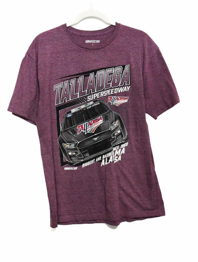 NASCAR Talladega Superspeedway Mens Purple T-Shirt Short Sleeve Cotton Size L