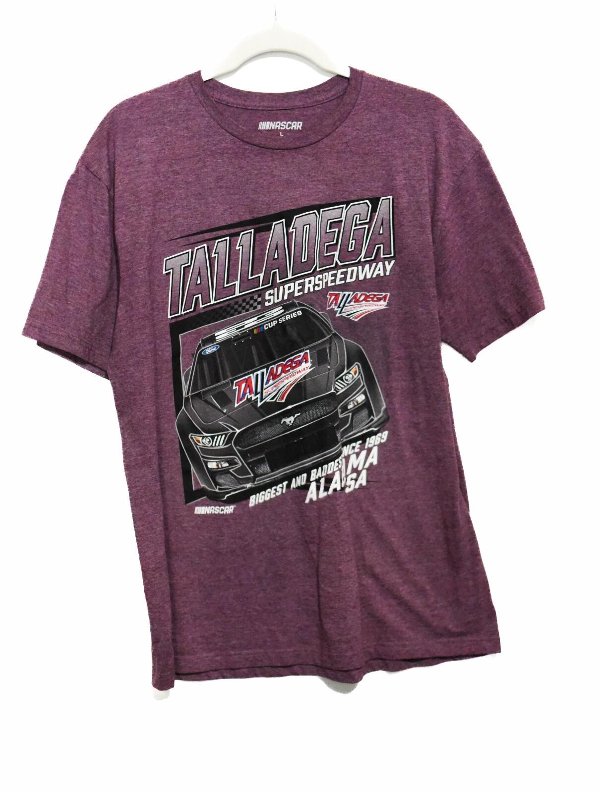 NASCAR Talladega Superspeedway Mens Purple T-Shirt Short Sleeve Cotton Size L L