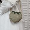 Strawberry Bag Small Heart Shape Pu With Rivets For Street Style Fashion