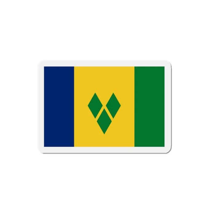 Aimant Drapeau - Saint-Vincent-et-les-Grenadines - 9 Cm - 50 Pièces - Multicolore - Mixte