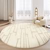 French Luxury Round Bedroom Decor Carpet Large Area Plush Rug Cream Style Carpets for Living Room Fluffy Soft Thicken Floor Mat