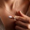 Modisches Edelstahl Kreuz Gold Silber Halskette für Damen Herren Exquisite Kette Halsketten Schmuck Geburtstagsgeschenk