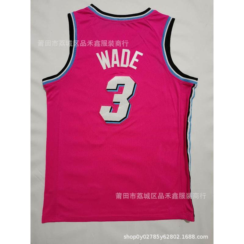 Maglia da Basket Miami Heat Uomo Donna Cotone Cucita Uniforme Squadra NBA Butler Wade Herro City Edition