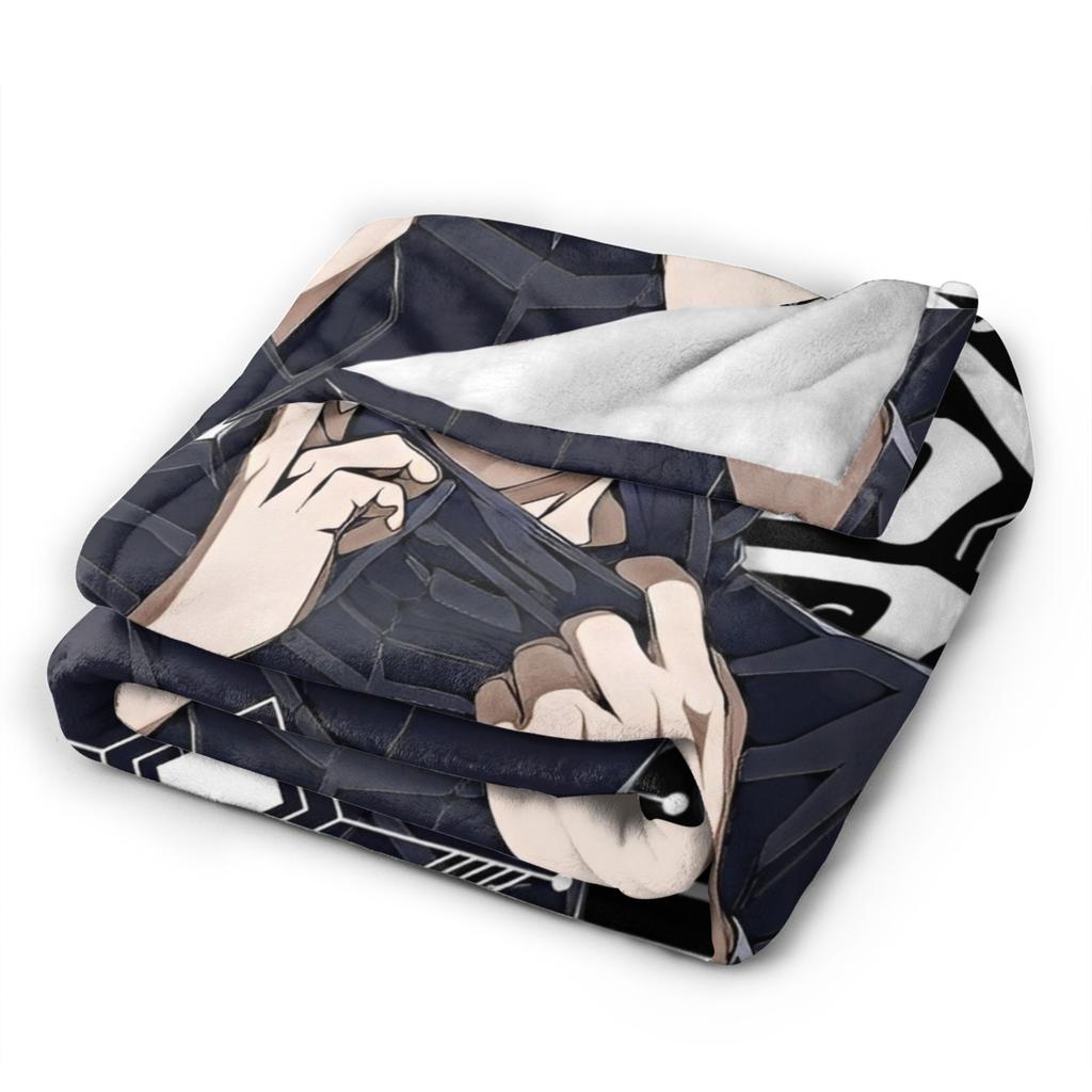 Anime Jujutsu Kaisen Wool Blankets Novelty Throw Blankets for Home Hotel Sofa Rug Piece,