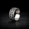 Adjustable Copper Ring With Ancient Chi Dragon Motif Vintage Retro Unisex Statement Band
