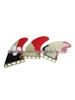 Three-Color Splicing Surfboard Fin with Honeycomb Single Tab Rudder