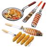 Outdoor Sausage Hot Dog Grill Mesh Stainless Steel BBQ Camping Tools Camping BBQ Clips Portable