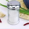 Transparent Glass Seasoning Jar with Open-Hole Lid for Kitchen Condiments