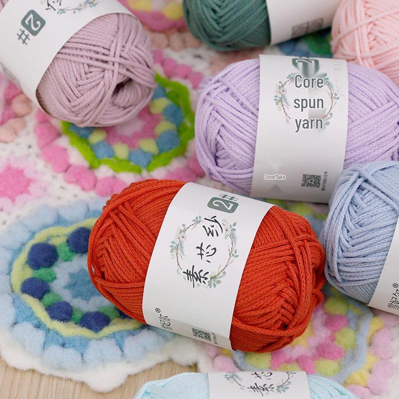 Xue Feier Suxin 2mm Round Hollow Pure Cotton Crochet Yarn for DIY Knitting