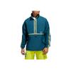 Adidas Originals Trefoil Taped Anorak Half-Zip Pullover Sports Jacket Men Outerwear Teal-Green GN3894