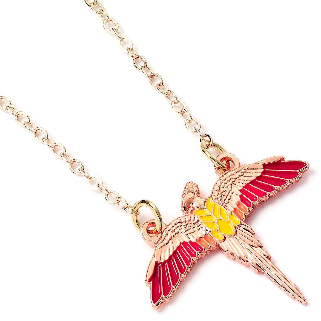 HARRY POTTER Rose Gold Plated Fawkes Necklace