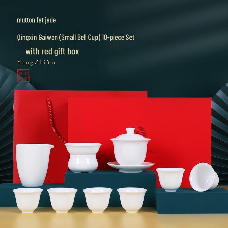 

Chaxun Suet Jade White Porcelain Kung Fu Tea Set