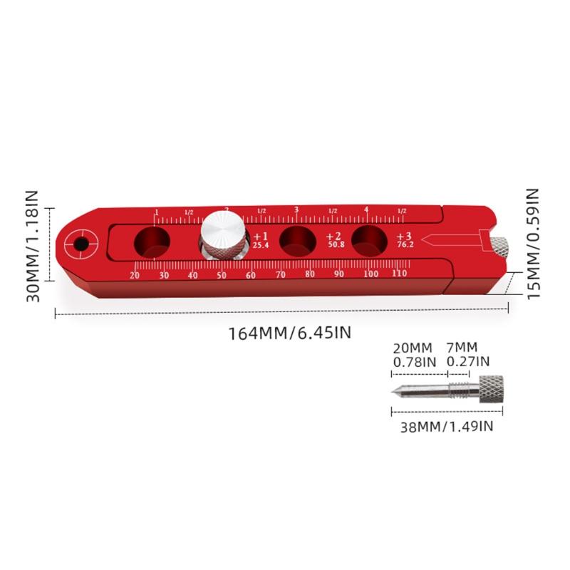 Woodworking Scribing Gauge Center Finder Ruler Scribing Circle Ruler Woodworking Compass Comaptible for w/ Woodturners B