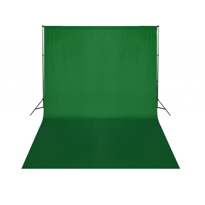 VidaXL Système de support de toile de fond 500 x 300 cm Vert