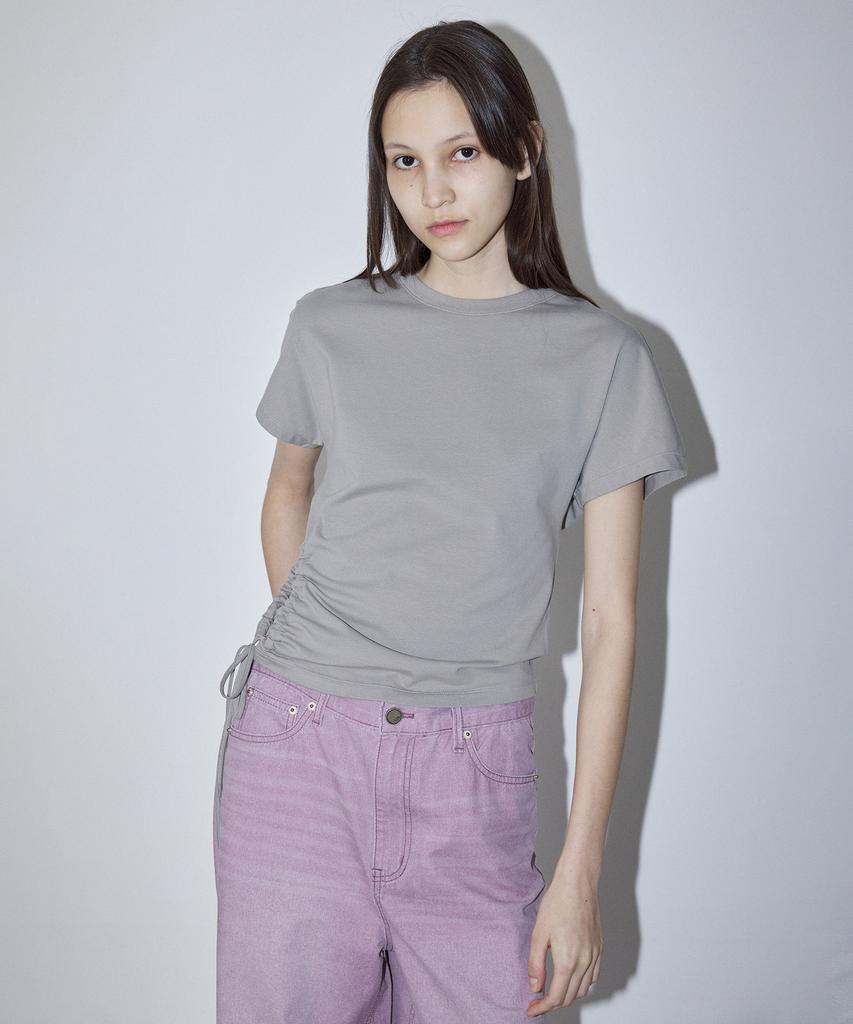 EN OR Side Hole String T-Shirt - Beige