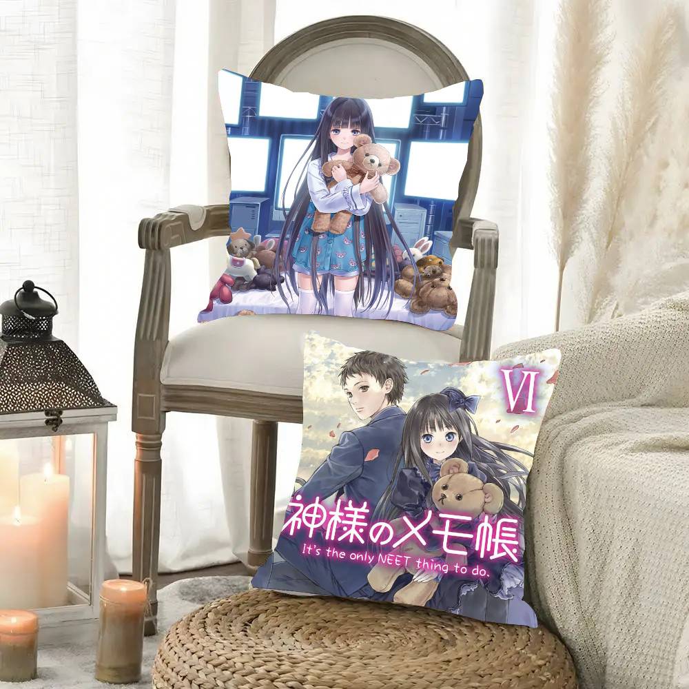 Heavens Memo Pad Anime Pillow Case Fashion Square Pillowcase Bedroom Sofa Room Ins Decoration Leisure