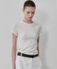 MALOUPE 5213 Ribbed Slim Short Sleeve Tee (White)