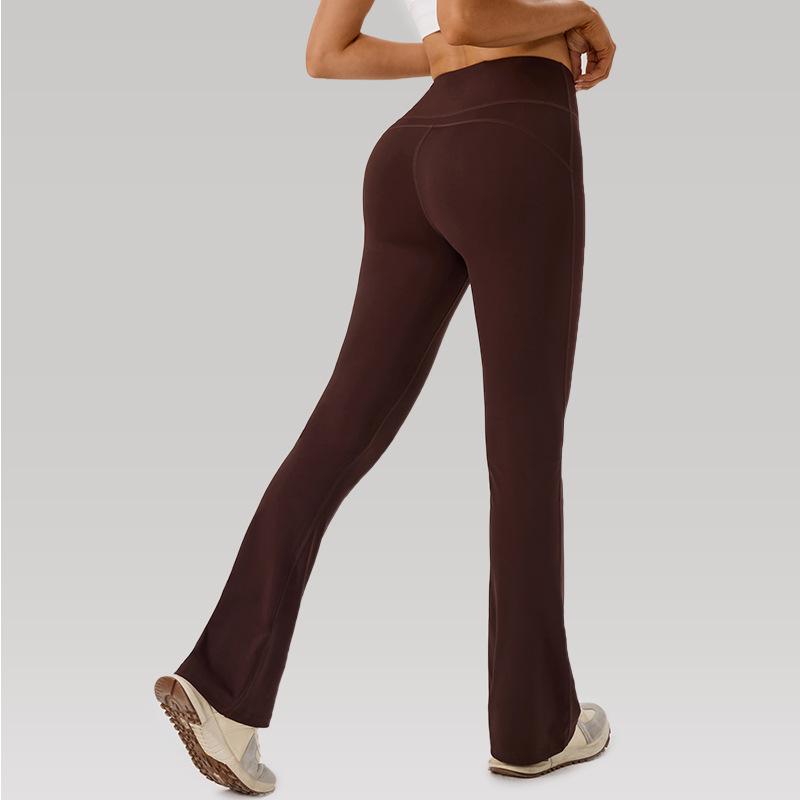 Women's High Waist Slimming Flare Yoga Pants - Butt Lifting Cropped Fitness & Running Trousers