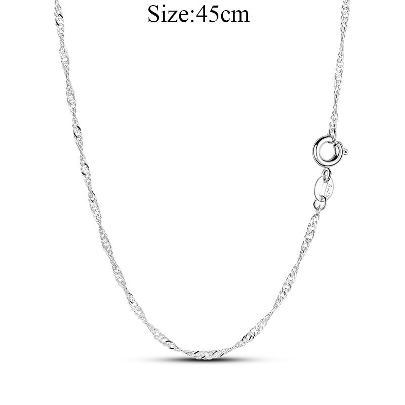 New 925 Sterling Silver Fashion Chunky Infinity Knot Pendant Necklace Snake Chain Collar O Pendant T Bar Necklace For Women Gift