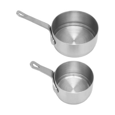 2pcs Sauce Cup 304 Stainless Steel Stackable Handle Design Mini Sauce Pan for Banquet Outdoor
