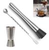 Stainless Steel Crushed Popsicle Mixing Stick Fruit Muddle Pestle Wine Supplies for Barware Tool