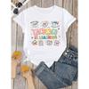 Womens Play Is Learning Teacher Print T Shirt Back To School New Teacher Casual Short Sleeve Top