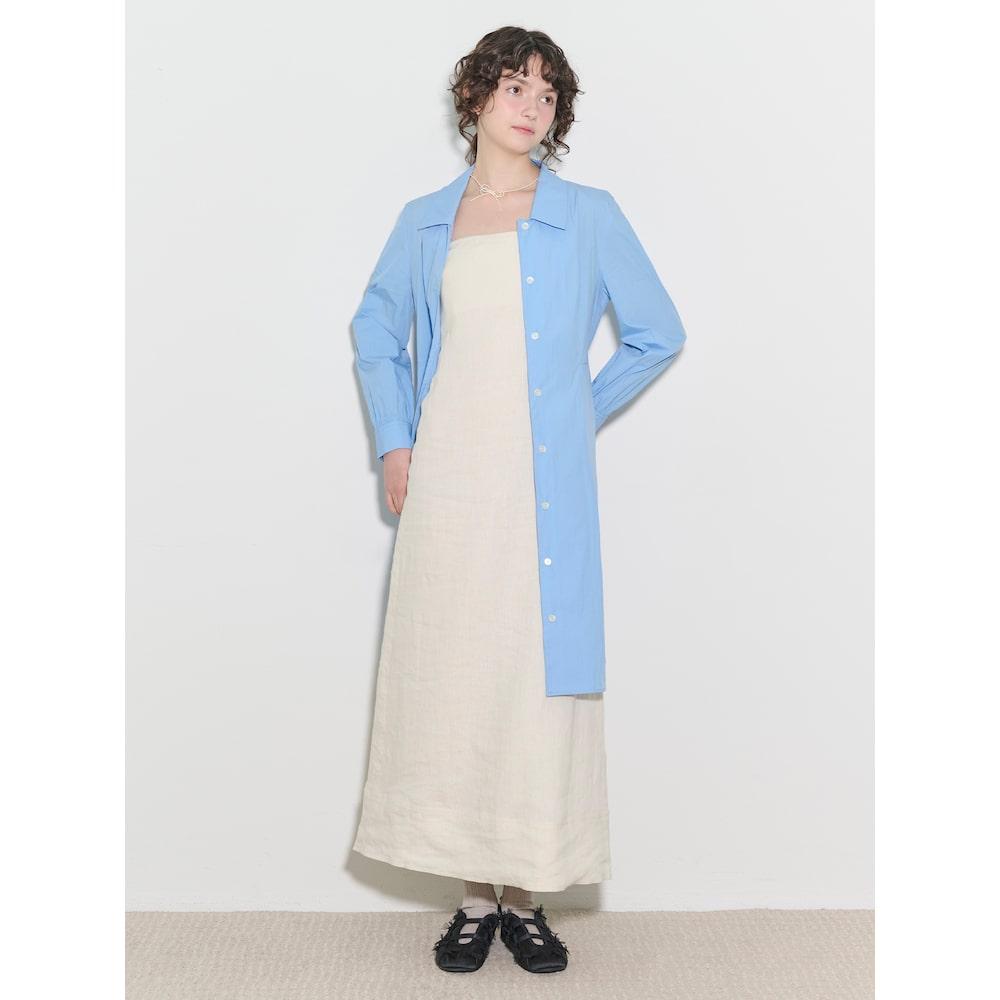 Binpolleidiseu [B. My] Voluminous Sleeve Medium Length Dress Sky Blue (Bf5271N01Q)