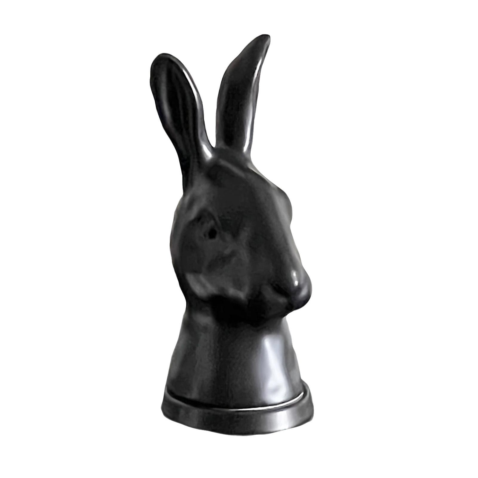 

Head Toothpick Holder Creative Animal Shaped Decorative Figurine Silky Desktop Dispenser Cute 3D Statue Storage Jar For Kitchen D One Size чорний