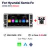 Wireless CarPlay Android Auto Multimedia Display Screen For Hyundai Santa Fe 2006-2012 Android 15 Car Radio Intelligent System