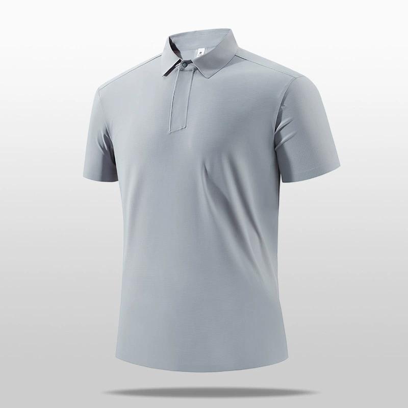 Business Polo Shirt, Golf Quick Drying Shirt, Stand Up Collar, Fashionable Running, Casual Men's High-end Design Top
