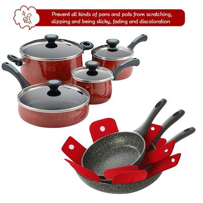12pcs Pot Pan Protectors Pads 10''/12''/14''/16'' Larger Thicker Sheets Pan Pot Separator Pads Outdoor Tableware