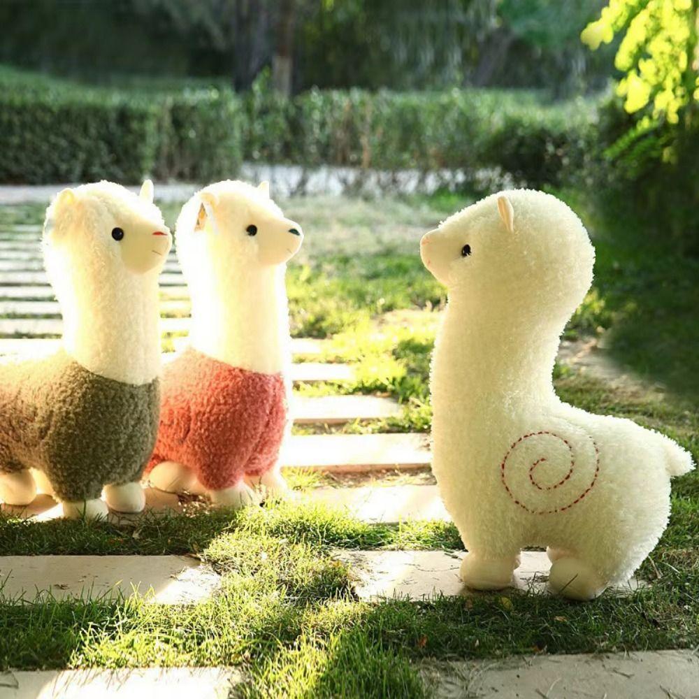 Soft Material Alpaca Plush Toy Children Gits Plush Toy Cute Sheep Llama Animal Dolls  Bed Decor
