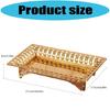 Iron Rectangular Fruit Tray Luxurious European Gold Hollow Out Design Dessert Serving Plate with Base for Stable Display