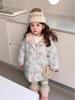 Kids' Korean Style Winter Cartoon Hooded Mid-Length Down Jacket - Girls 90% White Duck Down