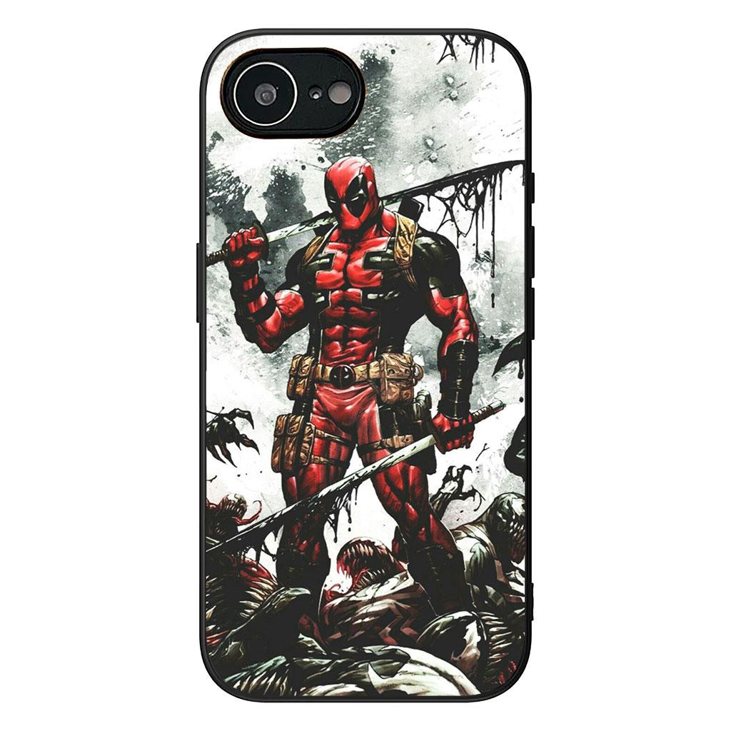 Deadpool Marvel Casing Phone Cover for Apple iPhone 16 15 14 11 Pro Max 7 8 Plus SE2 SE3 SE 2022 2020 Case