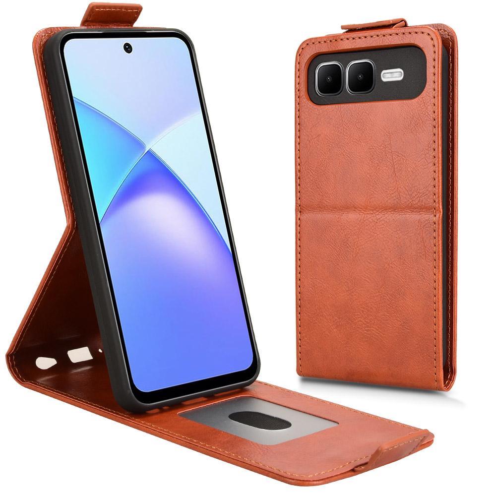 For Infinix Smart 10 Plus Stand Case Magnetic Clasp Vertical Flip Leather Phone Cover with Card Holder