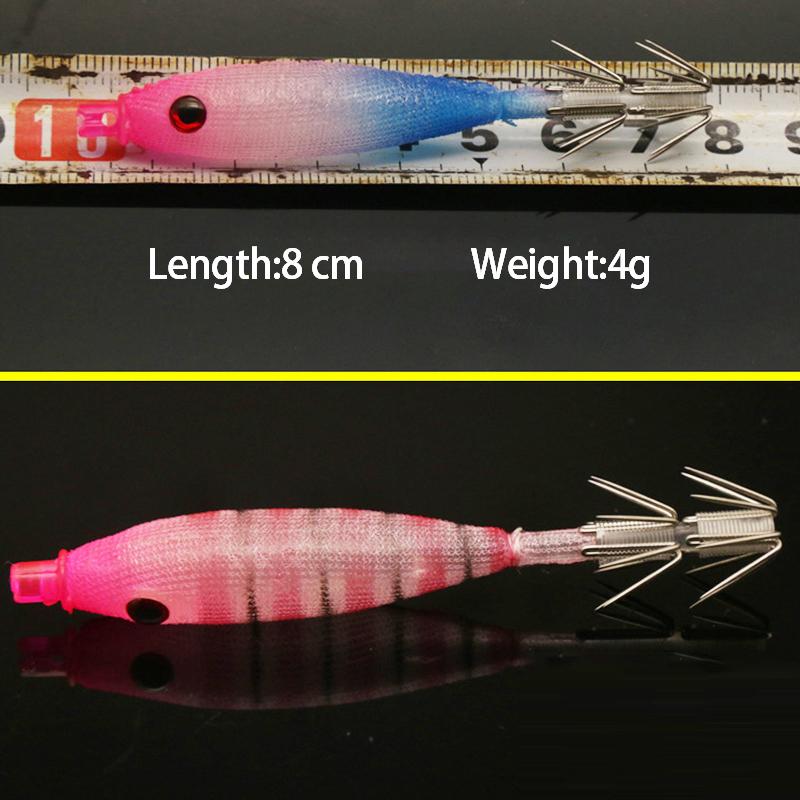 Squid Hook Drum Blowing Hook Luminous Squid Cuttlefish Artificial Bait with Explosion Hook Sea Fishing Tackle Artificial Bait