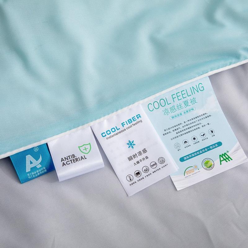 Ice Silk Cooling Summer Quilt - Solid Color Air Conditioning Blanket