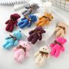 One-piece Teddy Bear Pendant Keychain with Bow Tie - Plush Toy Doll.