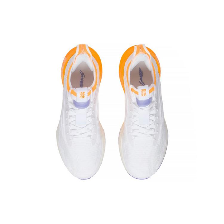 Li Ning Shadow Essential Rutschfeste und atmungsaktive Niedrig geschnittene Laufschuhe Damen Weiß Orange ARRS004-1