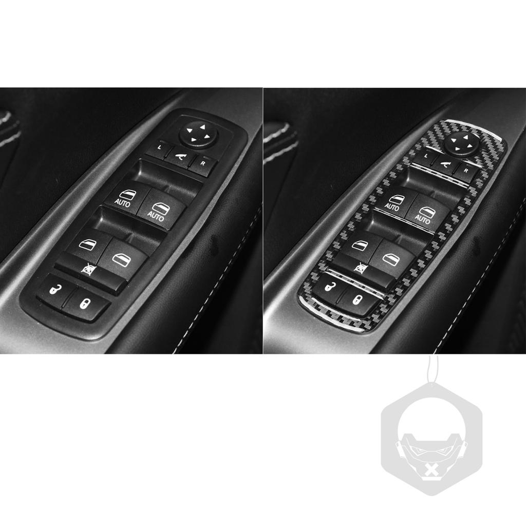 Pro Dodge Journey 2011-2017 Panel ovladače stahování oken z uhlíkových vláken Kryt ozdobné lišty Příslušenství interiéru vozu Dekorativní samolepka