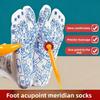 Akupunktur-Socken, Fußtherapie, Fußsohlenmassage, Akupunktur-Socken für die Füße, Meridiane des menschlichen Körpers, Diagramm der Akupunkturpunkte der Fußsohle