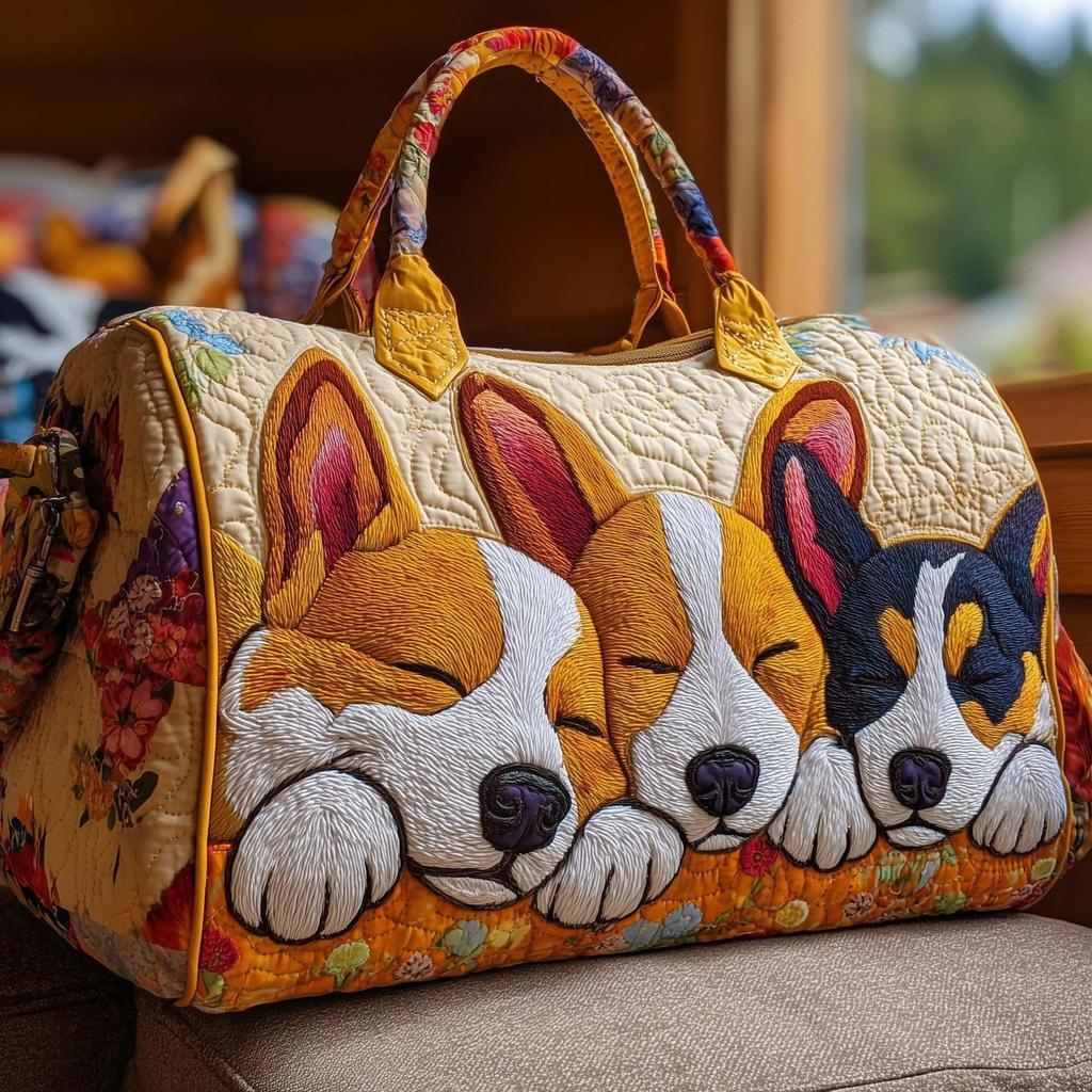Puppy Series 4 Women's Yoga Travel Handbag with 3D Digital Print
