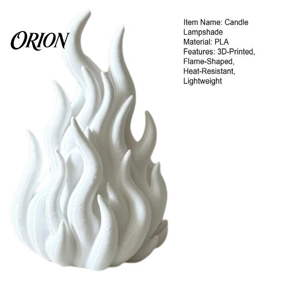 3D Printed Candle Holder Flame Shade, Gothic Ambient Decor Figurine, Hollow Eco Friendly PLA Material Tealight Cover for Dining Room Study Holiday