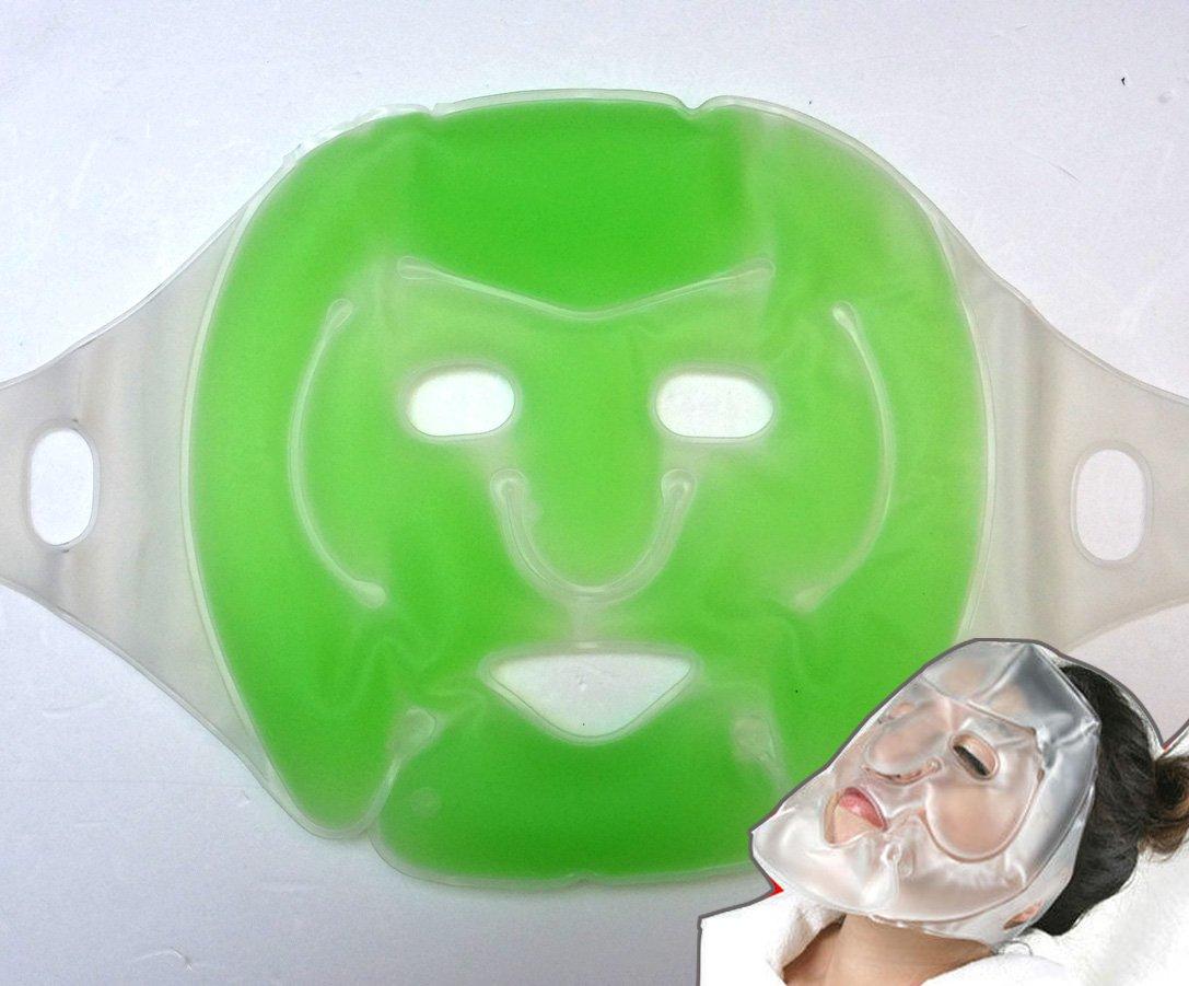 

Face Cool Massage Ice Mask Pack Facial Massager Contracting Color Semi-permanent Pores/Green [Product]