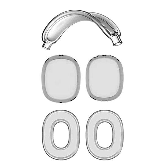 Kopfhörerhülle für AirPods Max Vollständige Schutzhülle Weiche Silikonhülle Kratzfest & Schweißbeständig Präzise Aussparungen Ohrpolster Kopfbügel Schutz