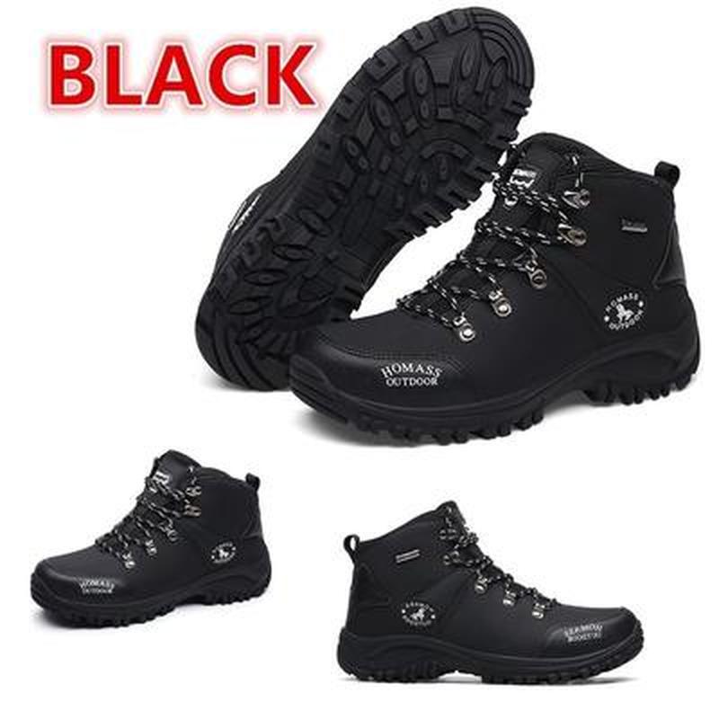 

38-46 Чоловіче зимове взуття великого розміру Plus Velvet High Side Туристичне взуття Чоловіче Туристичне взуття Бавовняне взуття 43 чорний