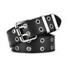 Women's Belt Large size Double Hole Men Belt Punk Hip Hop Rock Subculture Belt Punch Free Belt for Men and Women