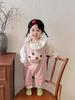 Baby Girl Autumn Dungaree & Onesie Set - Cute Two-Piece for Small Infants